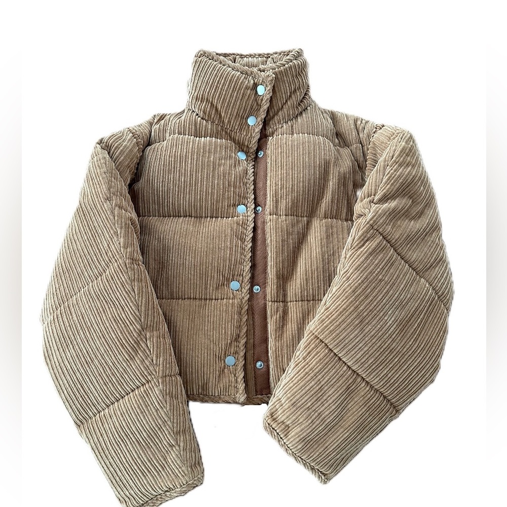 URBAN OUTFITTERS Fluffy Corduroy Puffer Coat